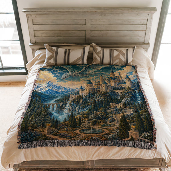 The Dragon Over the Sapphire Keep Blanket