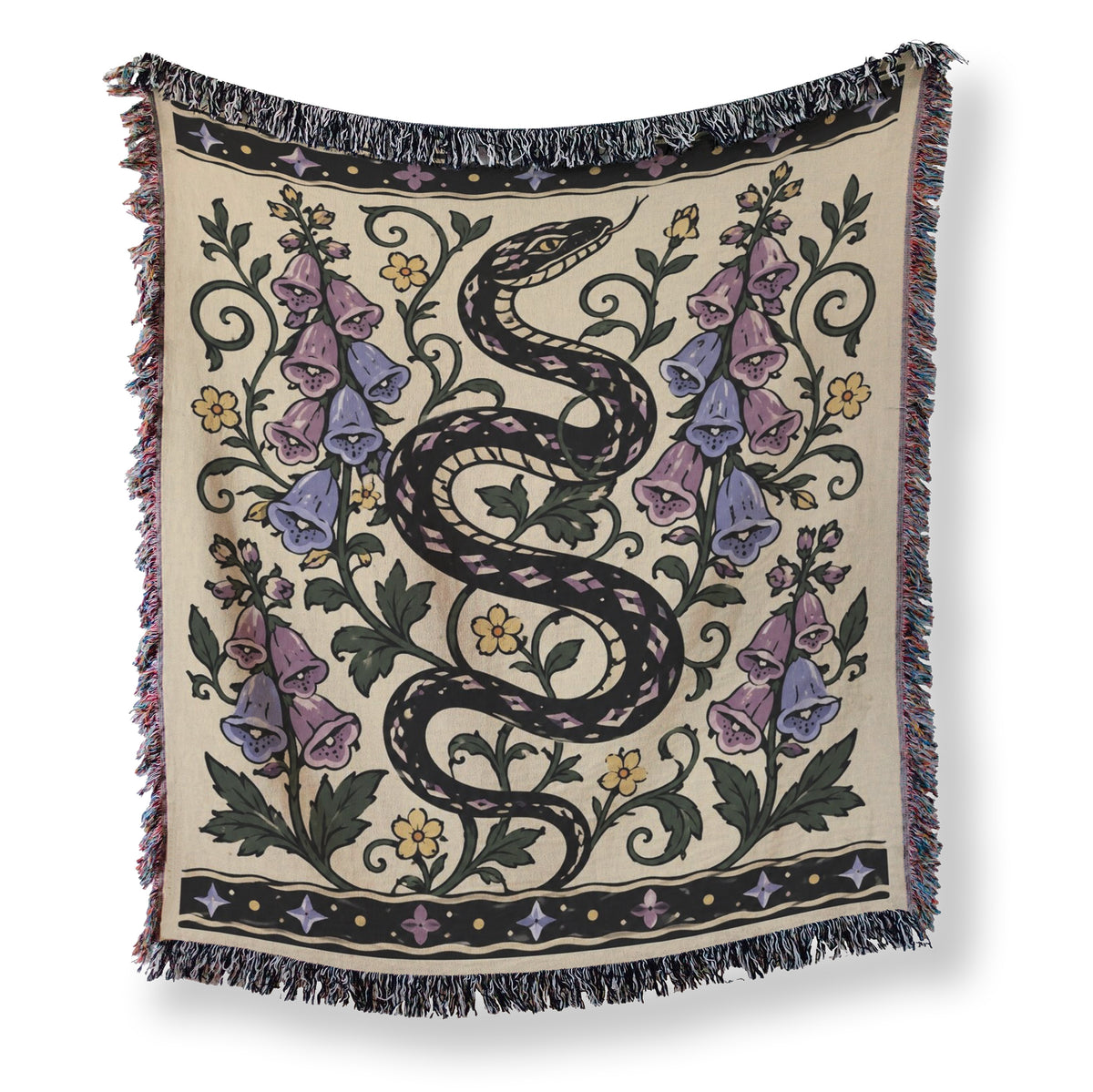 Serpent & Foxglove Garden Blanket