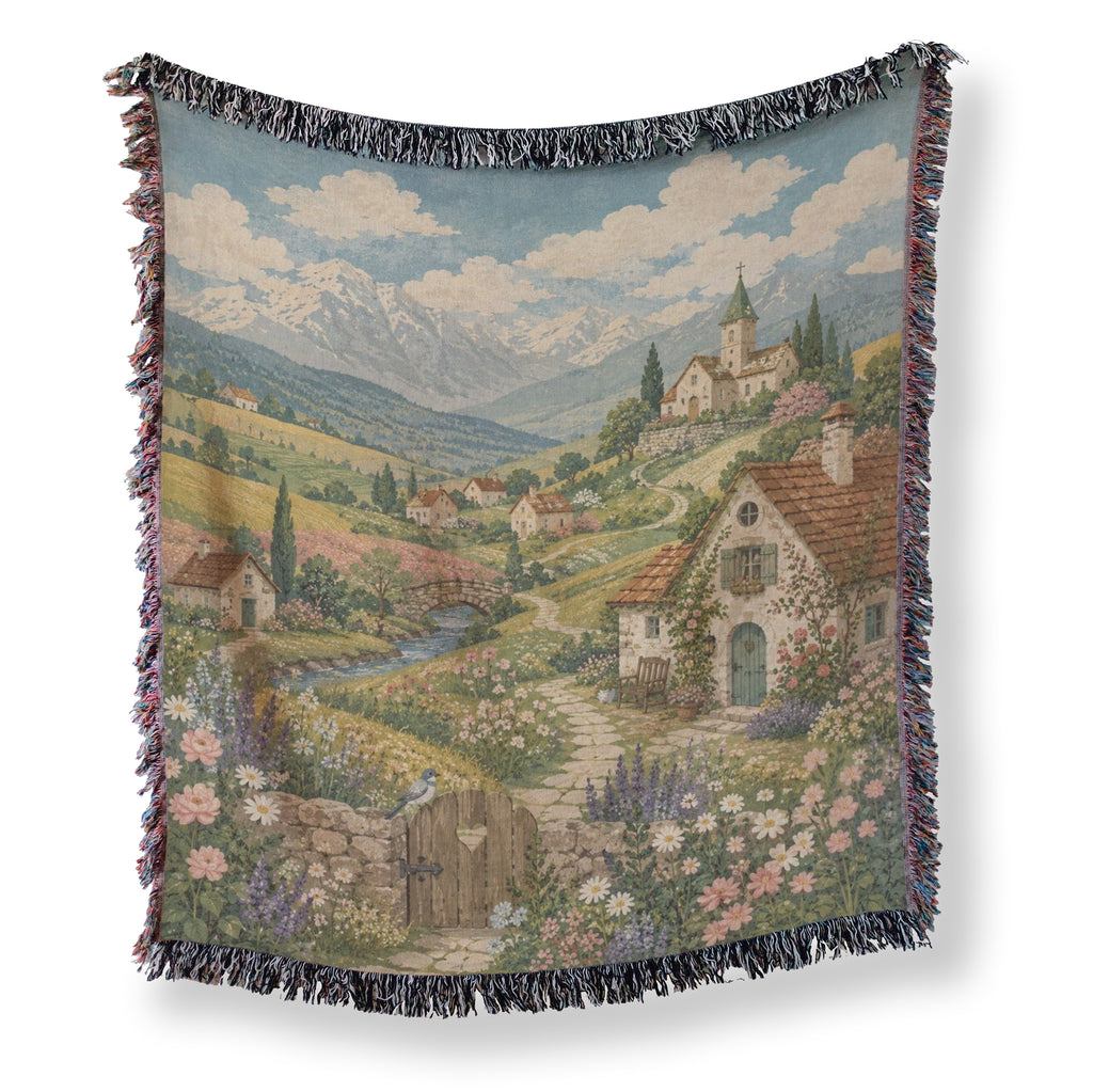 Alpine Cottage Meadow Blanket