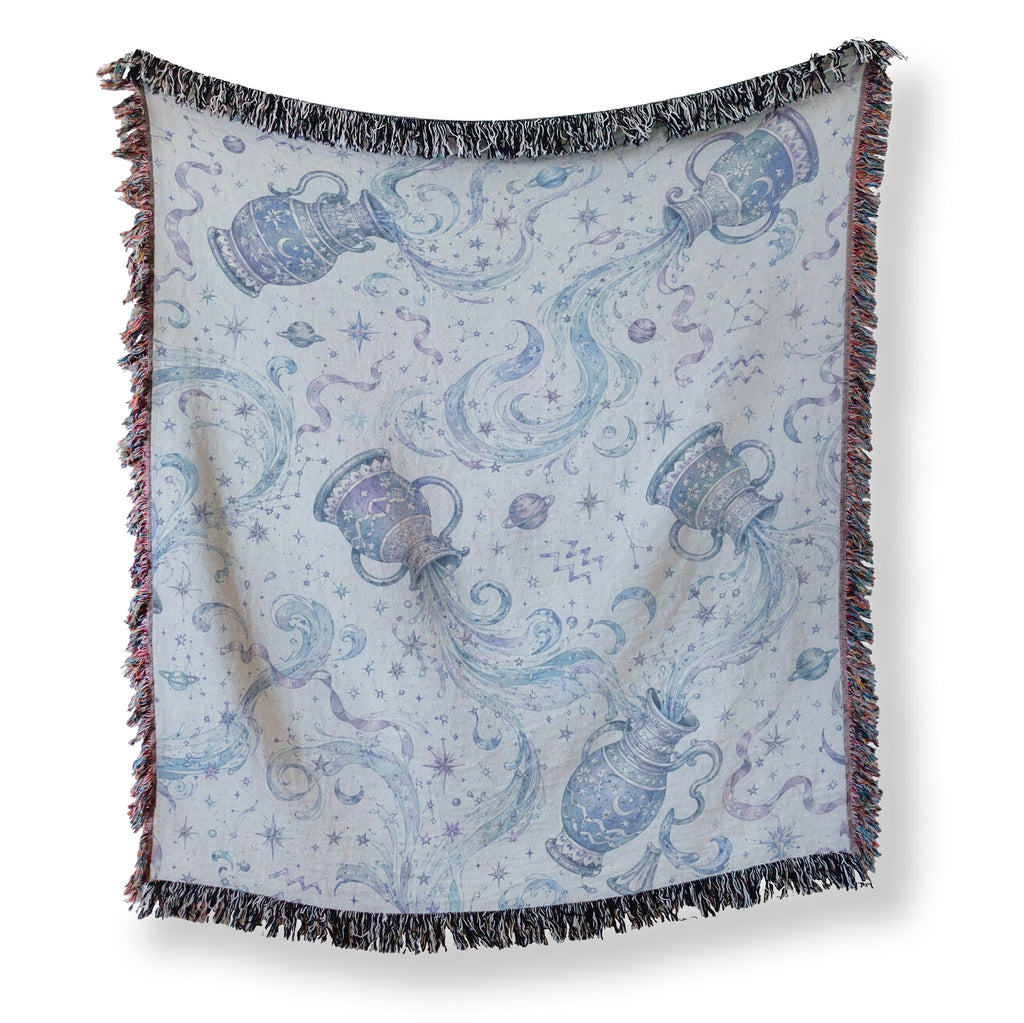 Aquarius Celestial Water Bearer Pattern Blanket