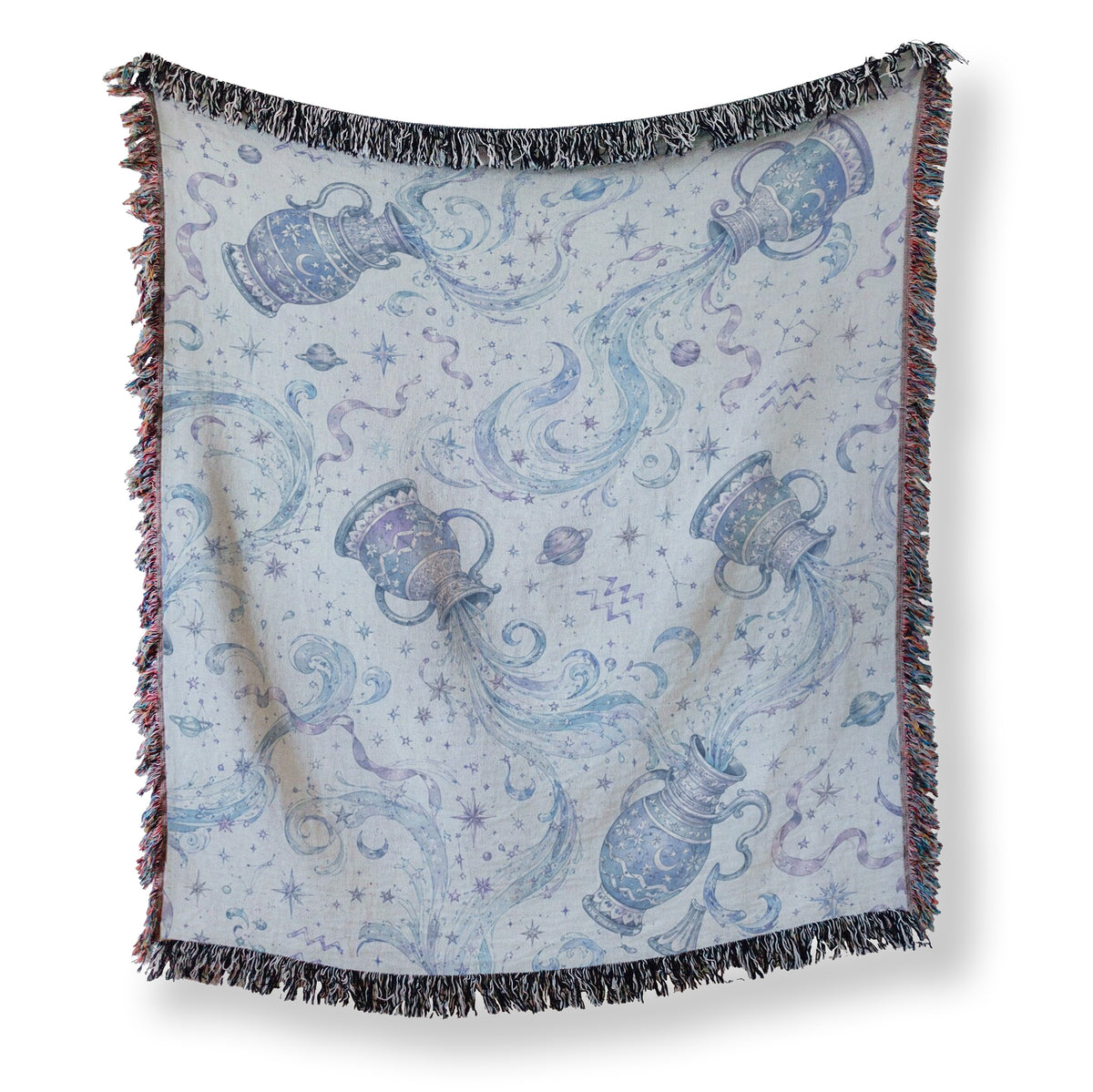 Aquarius Celestial Water Bearer Pattern Blanket