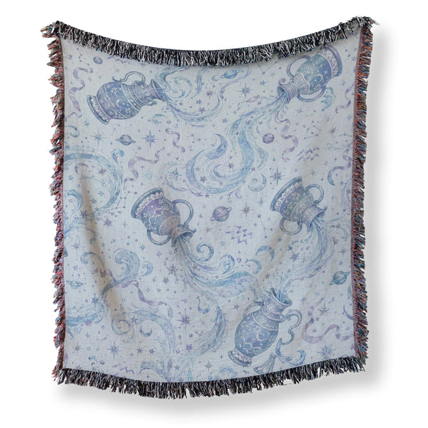 Aquarius Celestial Water Bearer Pattern Blanket