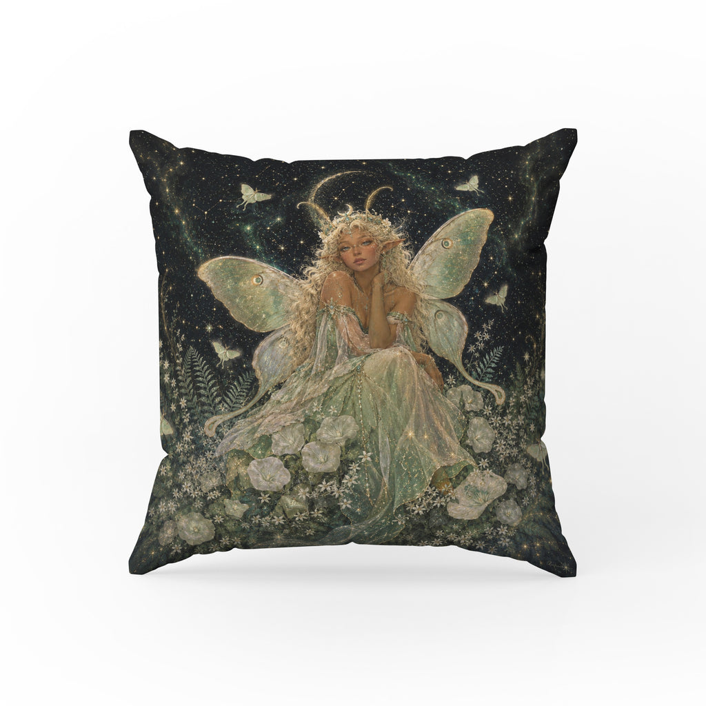 Moonflower Fairy – Ethereal Fantasy Pillow