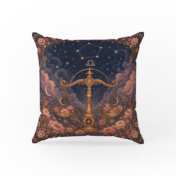 The Golden Balance – Libra Zodiac Pillow