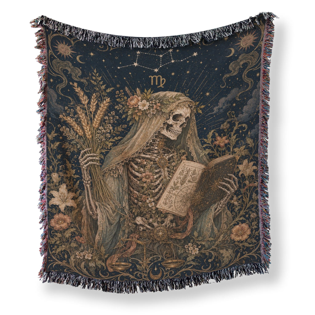 Virgo Botanical Reader – Gothic Zodiac Blanket