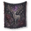 Enchanted White Stag Aurora Blanket