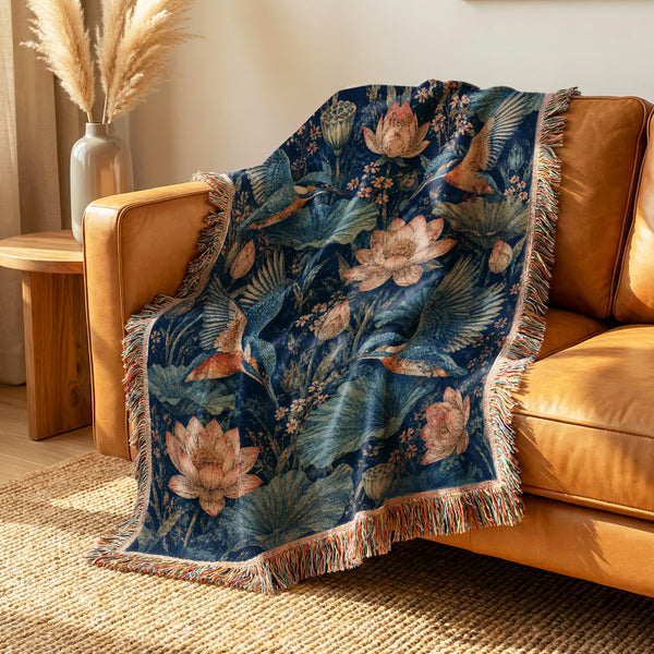 Kingfisher Lotus Blanket