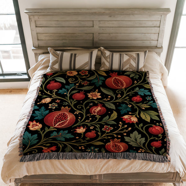 Pomegranate Night Garden Blanket