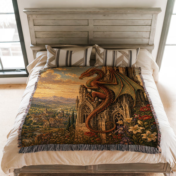 The Dragon of the Gothic Spire Blanket