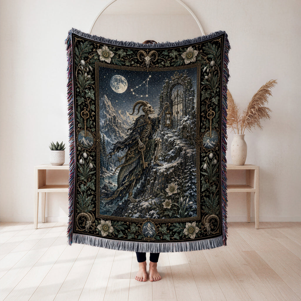 Capricorn Moonlit Gatekeeper Blanket