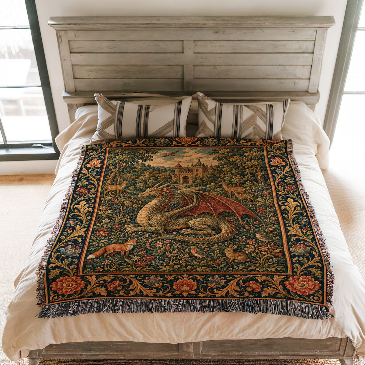 The Castle Garden Dragon Blanket