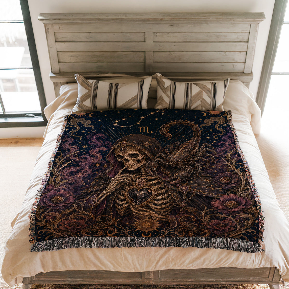 Scorpio Jeweled Scorpion – Gothic Zodiac Blanket