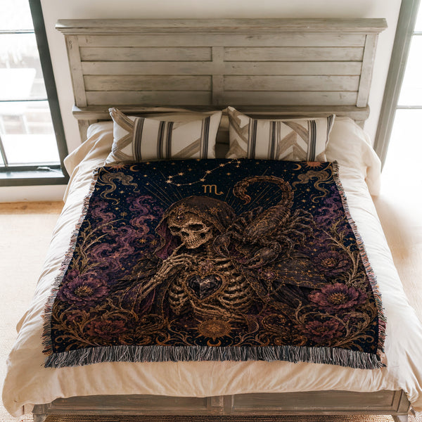 Scorpio Jeweled Scorpion – Gothic Zodiac Blanket