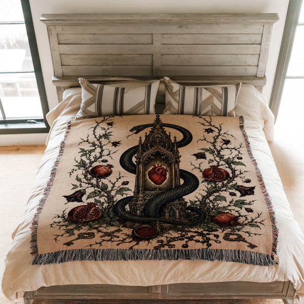Serpent & Sacred Heart Blanket