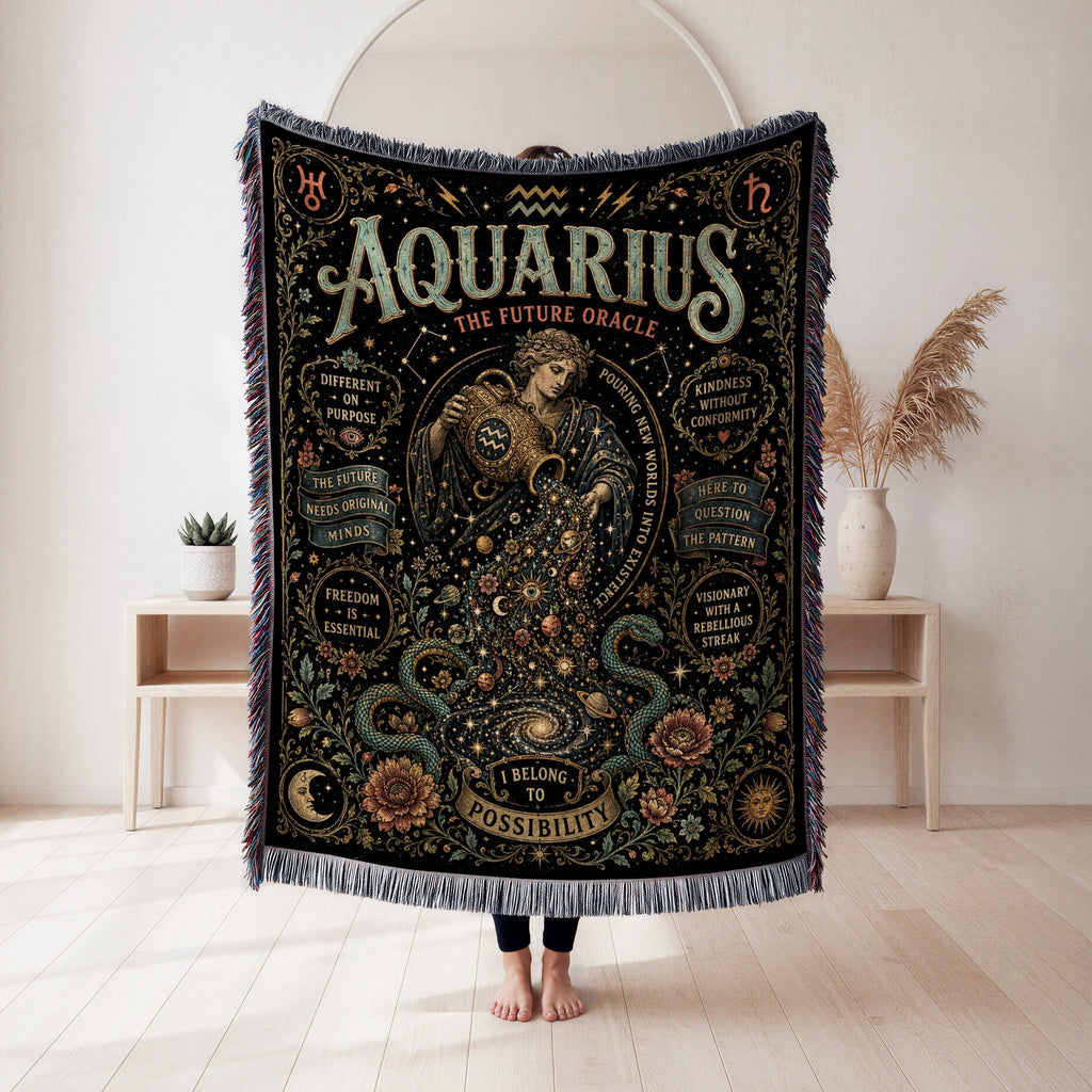 Aquarius – The Future Oracle Zodiac Blanket