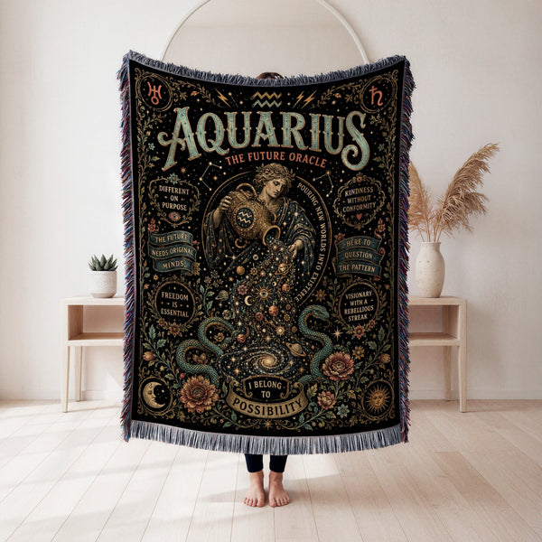 Aquarius – The Future Oracle Zodiac Blanket