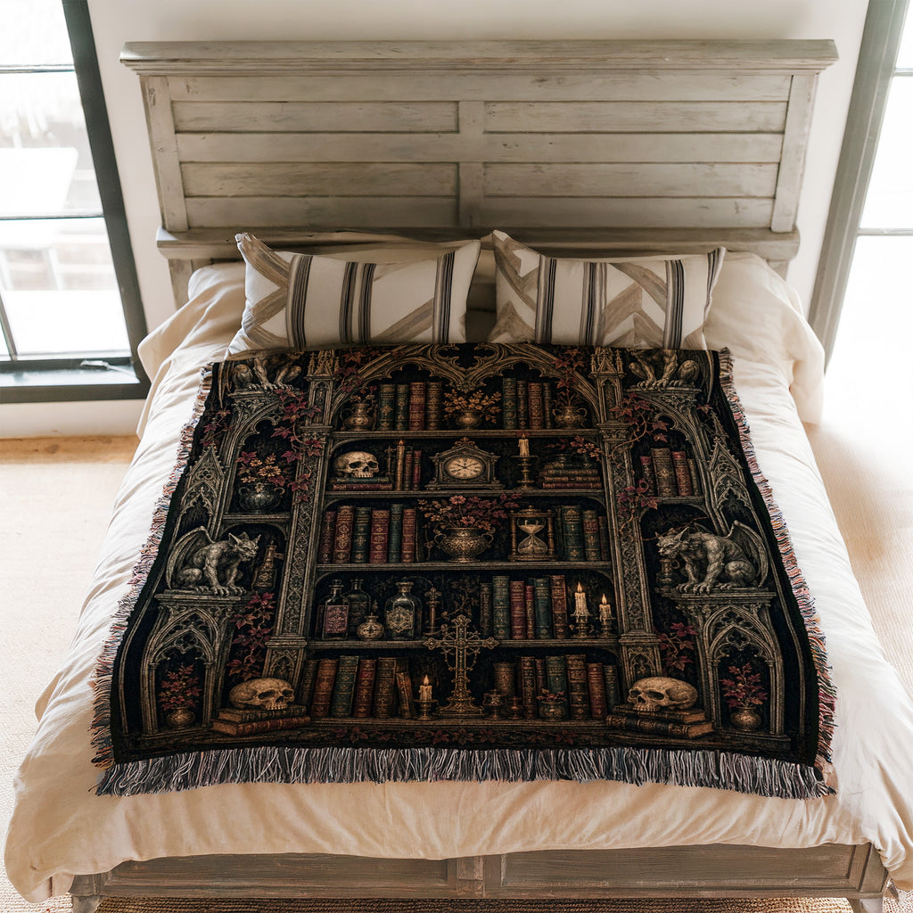 Gargoyle Gothic Library Blanket