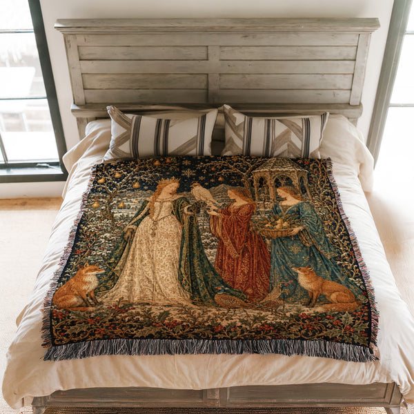 The Winter Falcon Court Blanket