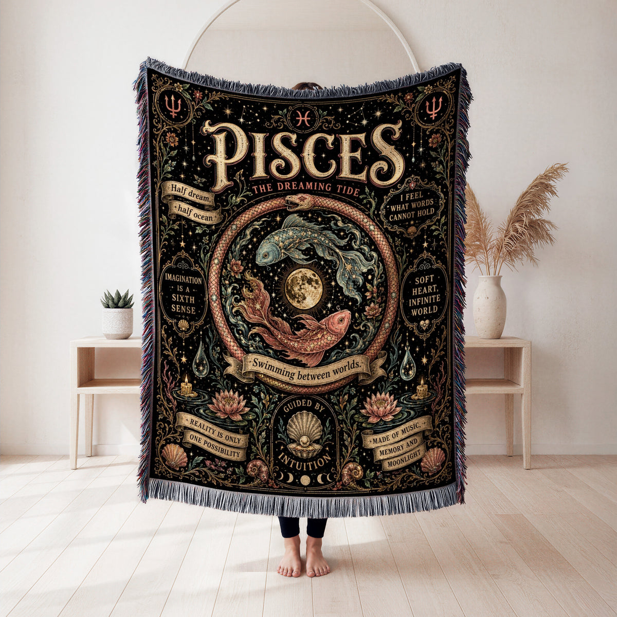 Pisces – The Dreaming Tide Zodiac Blanket