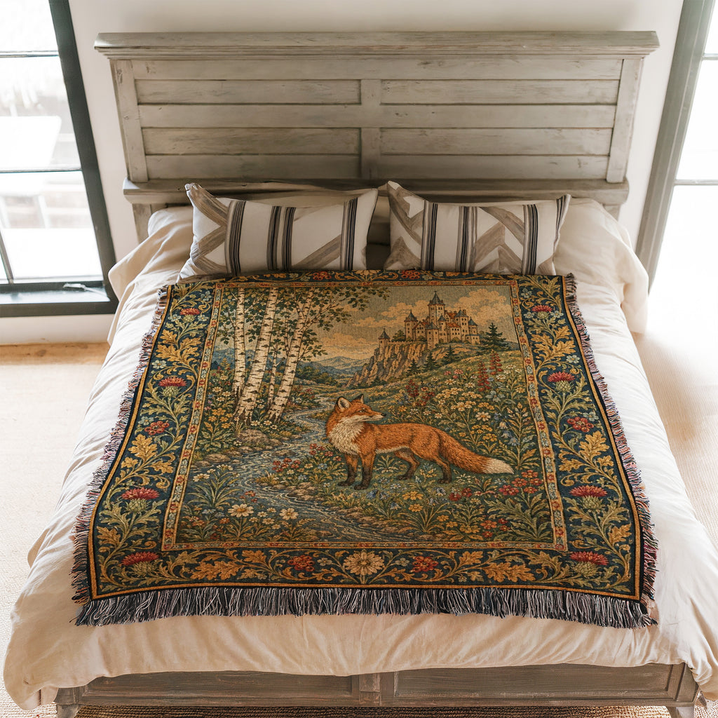 The Fox Beneath the Hilltop Castle Blanket