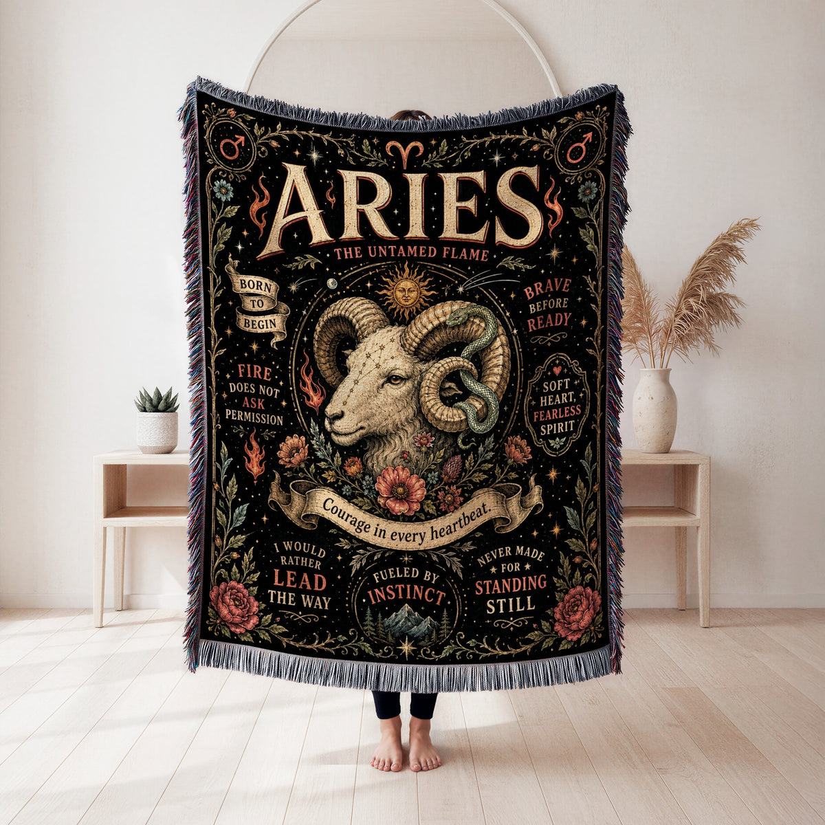 Aries – The Untamed Flame Zodiac Blanket