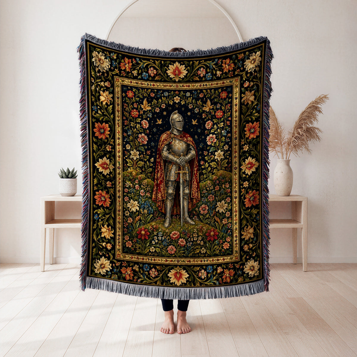 The Knight of the Flowered Vale Blanket
