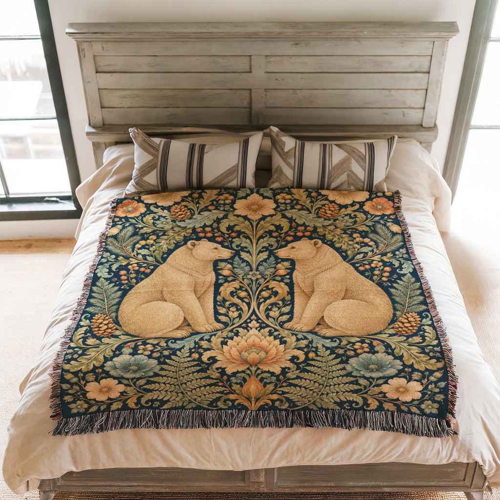Ornate Bear Garden Blanket