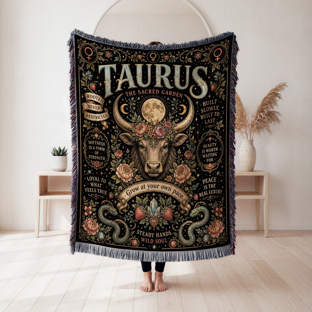 Taurus – The Sacred Garden Zodiac Blanket