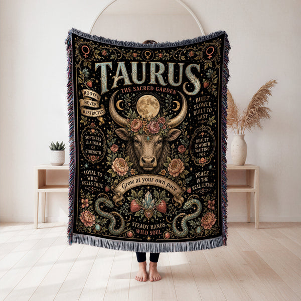 Taurus – The Sacred Garden Zodiac Blanket