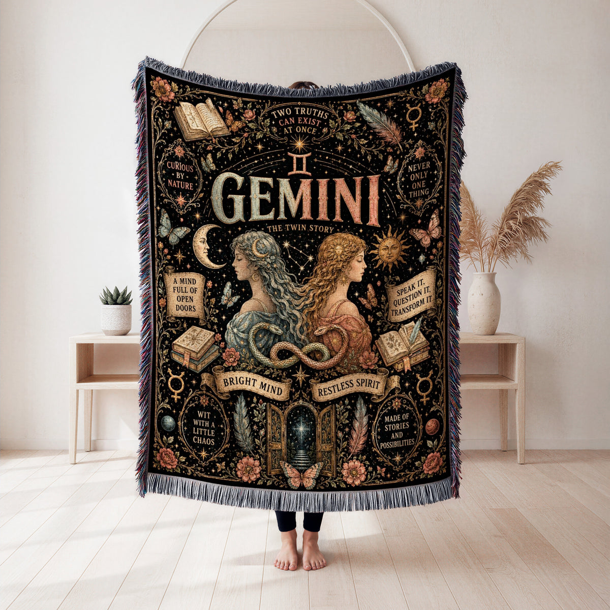 Gemini – The Twin Story Zodiac Blanket