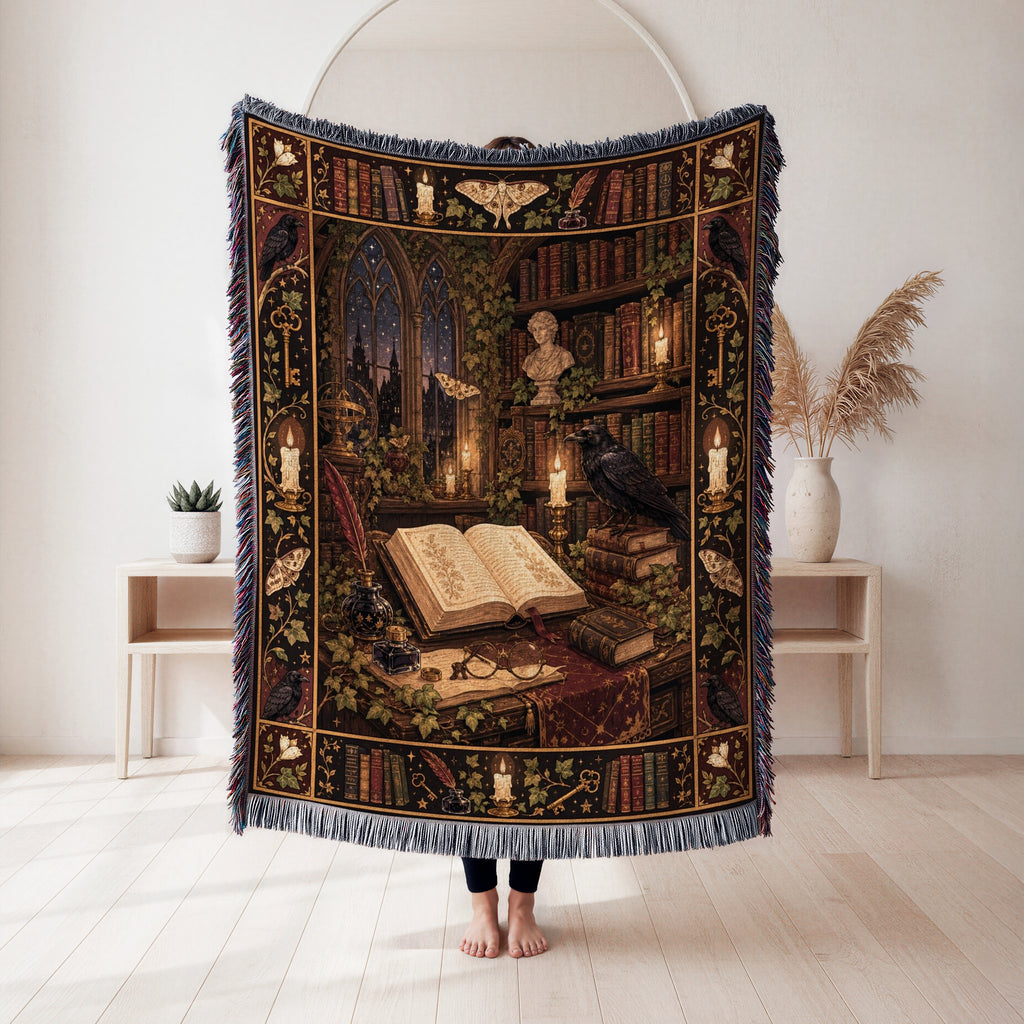 The Raven Scholar's Desk Blanket