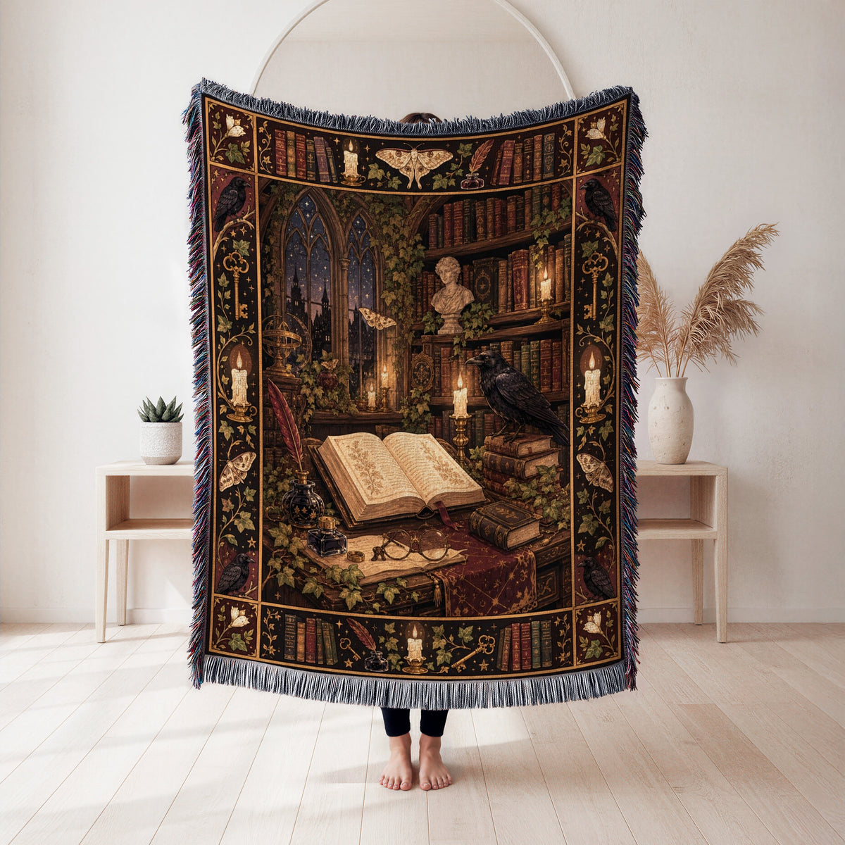 The Raven Scholar's Desk Blanket