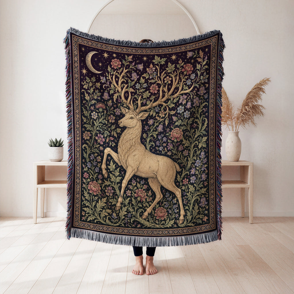 The Moonflower Stag Blanket