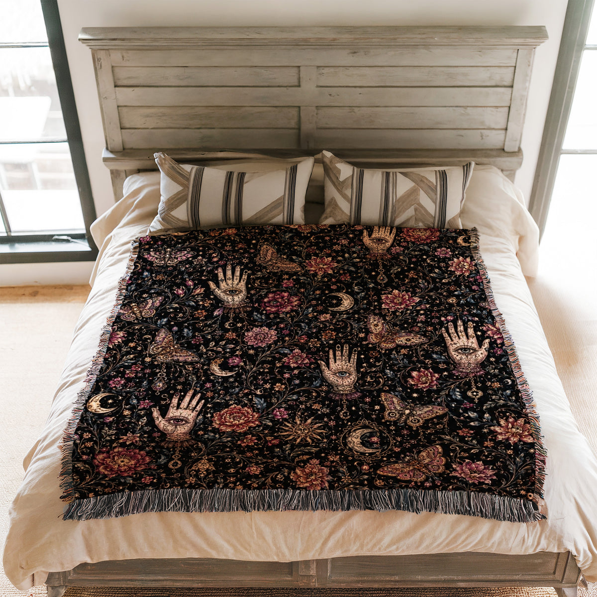 Palmistry Moon Garden Blanket