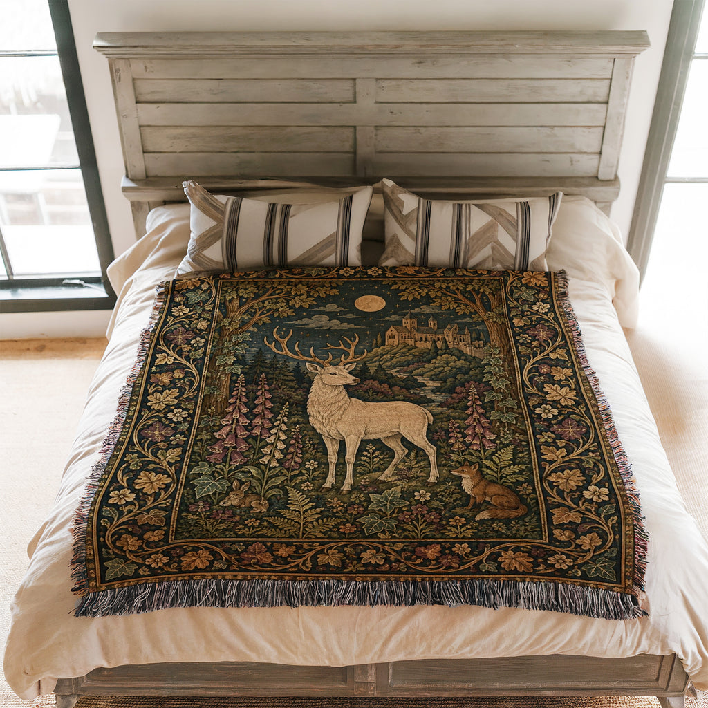 The White Stag Beneath the Moon Blanket