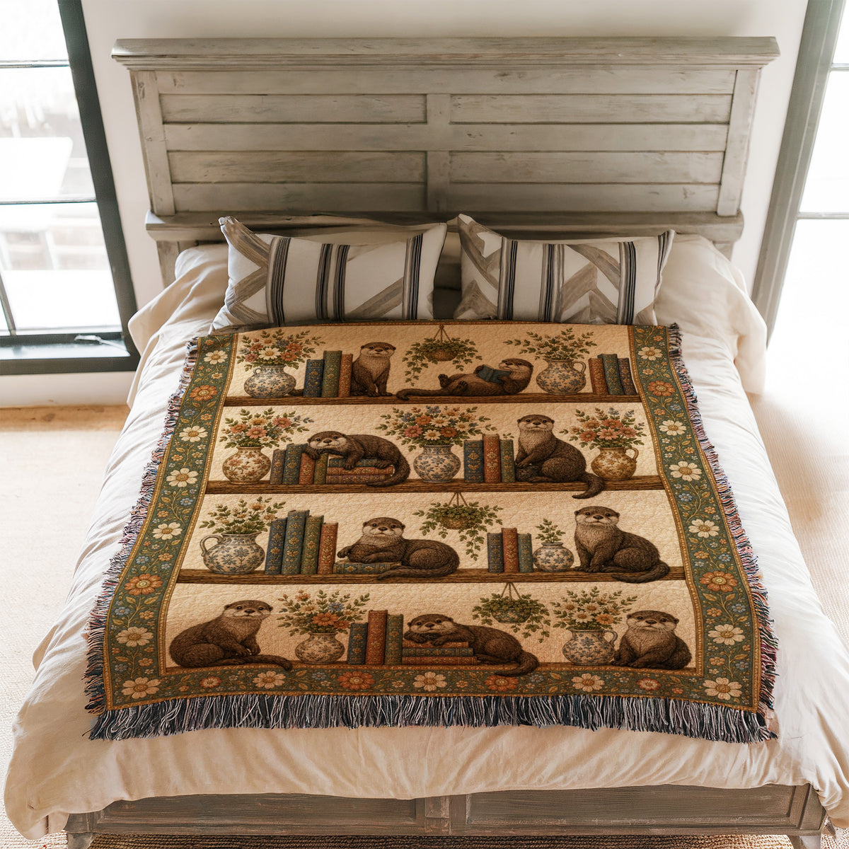 The Otter's Cozy Library Blanket