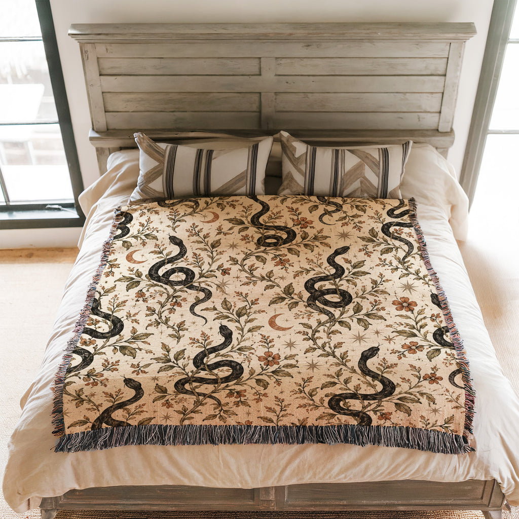 Serpents of the Moon Garden Blanket