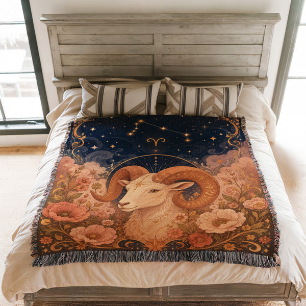 Aries Ram Among the Stars Blanket