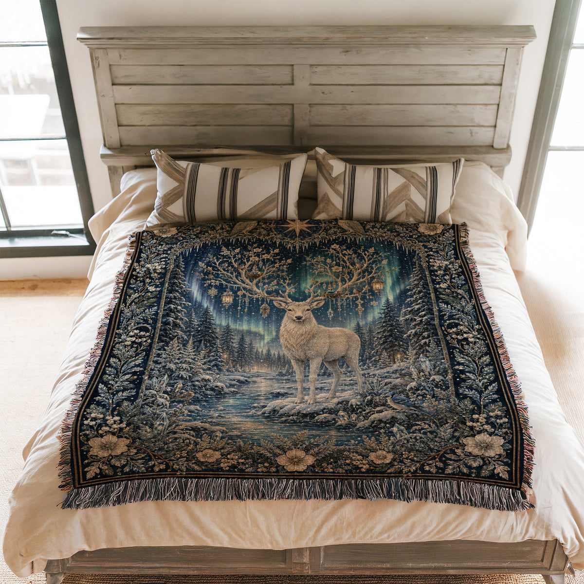 Aurora Stag Woodland Blanket