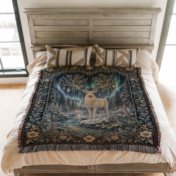Aurora Stag Woodland Blanket