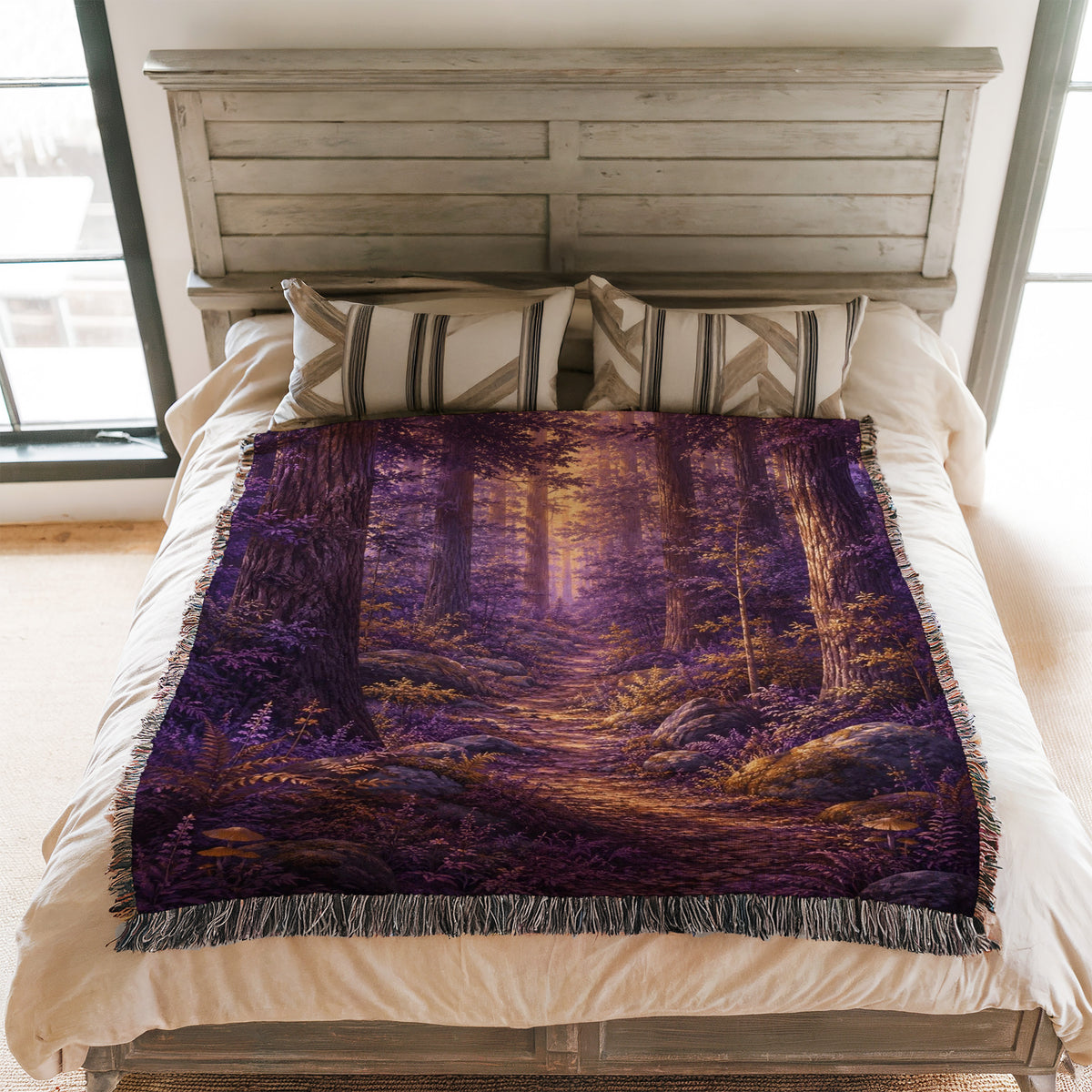 Twilight Lavender Forest Blanket