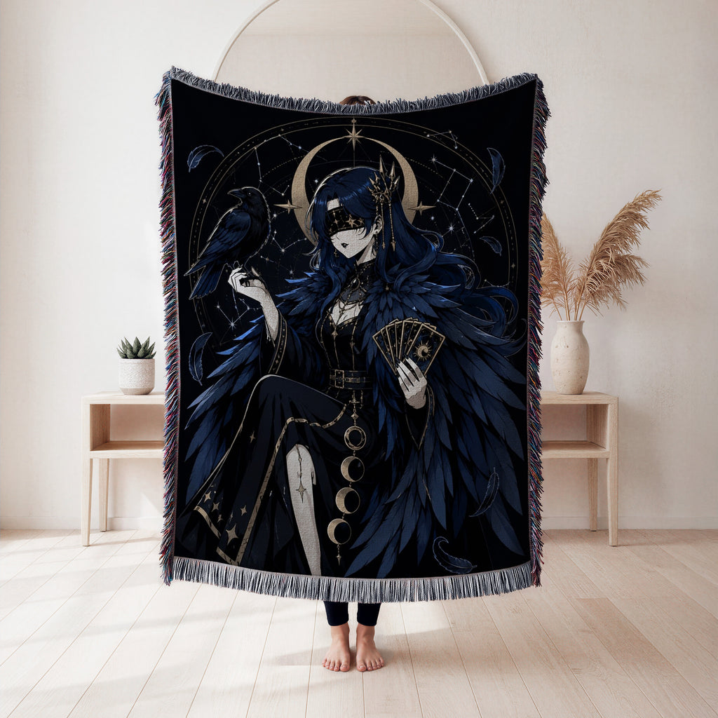 Raven Oracle Celestial Blanket