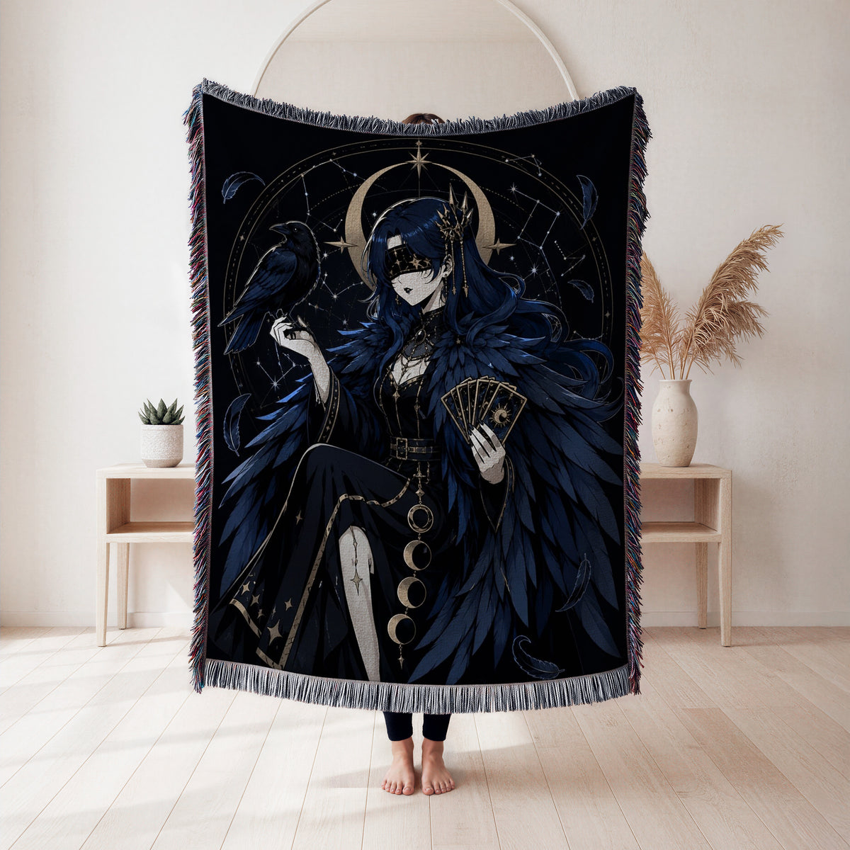 Raven Oracle Celestial Blanket