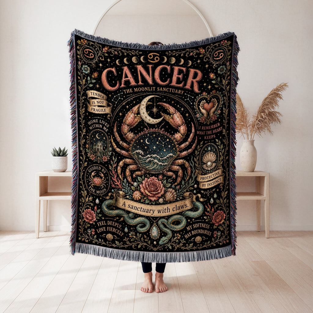 Cancer – The Moonlit Sanctuary Zodiac Blanket