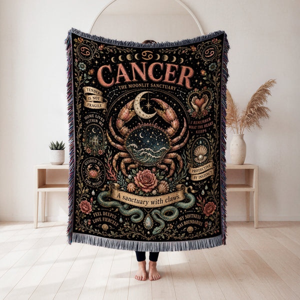 Cancer – The Moonlit Sanctuary Zodiac Blanket