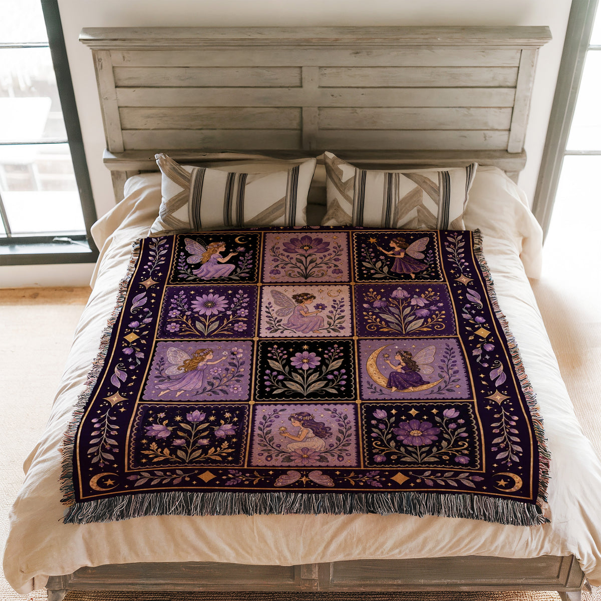 Moonlit Fairy Patchwork Blanket