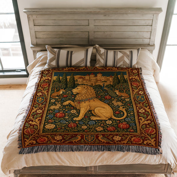 The Lion of the Pomegranate Court Blanket