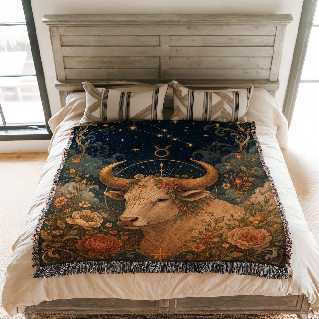 Taurus Floral Bull Blanket