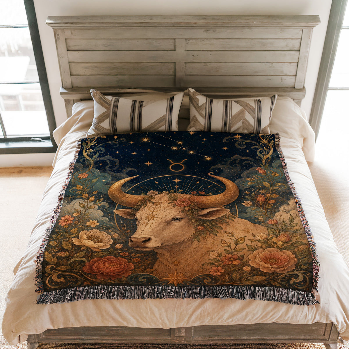 Taurus Floral Bull Blanket