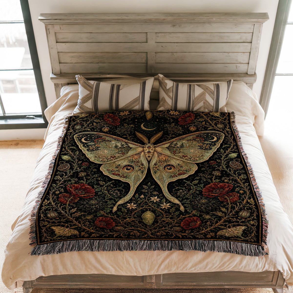 Celestial Luna Moth Blanket